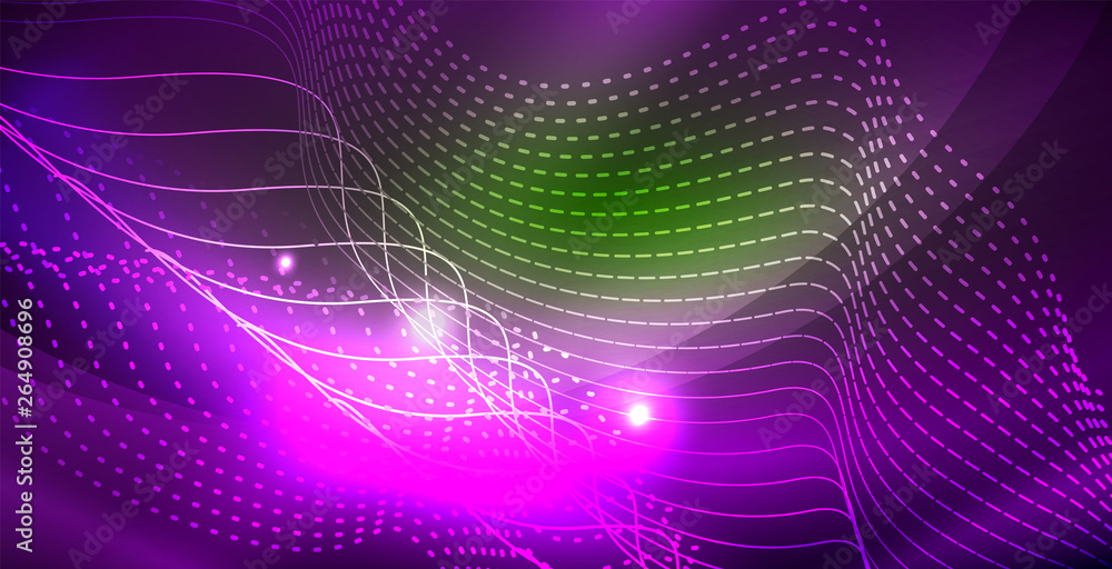 Shiny neon space background Shiny neon space background