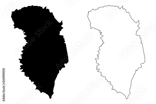 Zanzan District (Ivory Coast, Republic of Cote dIvoire) map vector illustration, scribble sketch Zanzan map photo