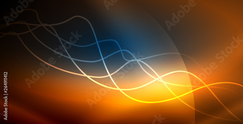 Neon wave background