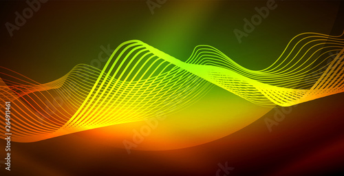 Neon wave background