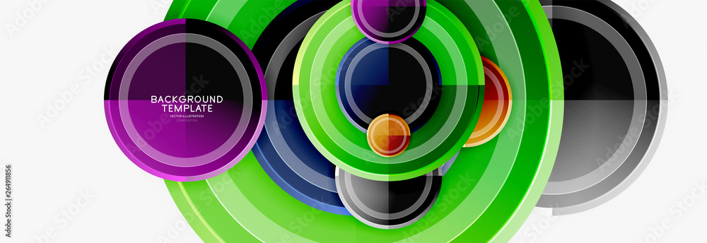 Colorful glossy circles background Colorful glossy circles background