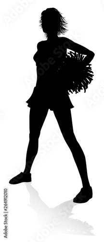 Cheerleader detailed silhou...