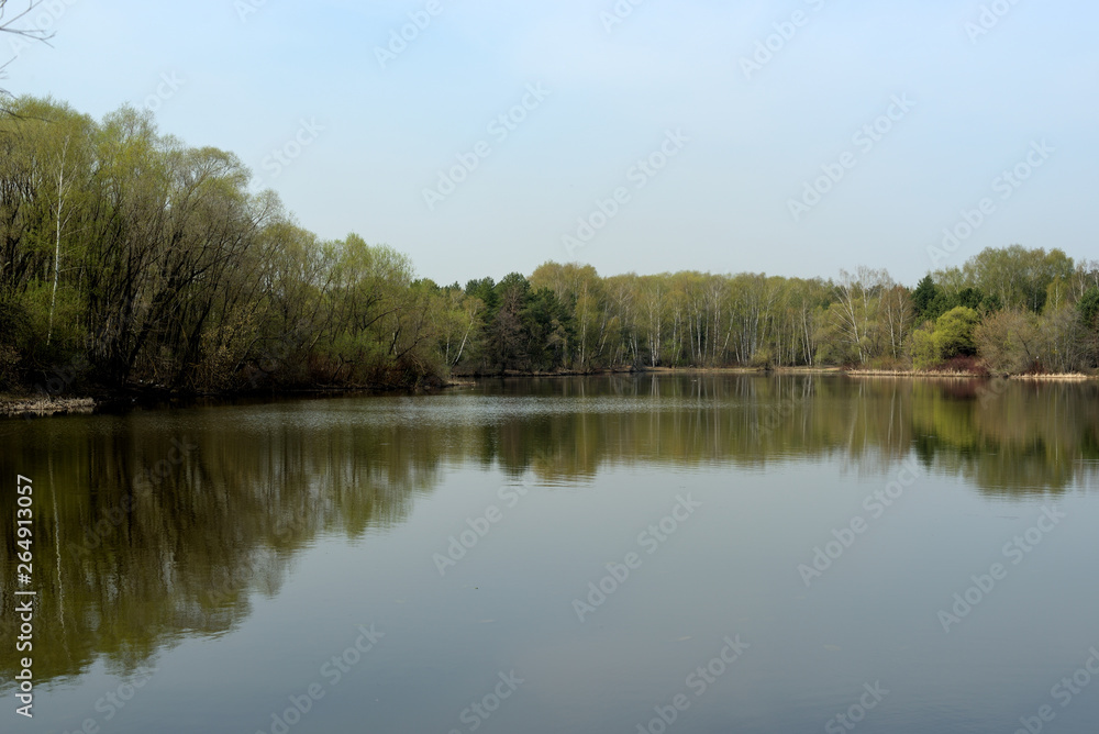 spring landscape river and shore spring landscape river and shore