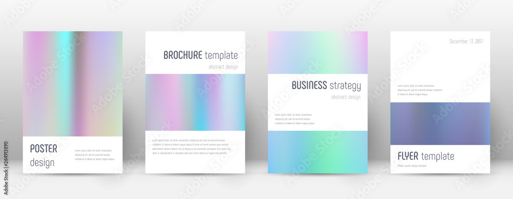 Fototapeta premium Flyer layout. Minimalistic memorable template for