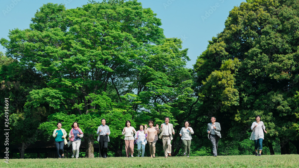 Obraz premium 走る シニア