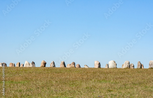 Ale's stones is an ancient stone ship in south of Sweden, thought to be from the nordic stone age.