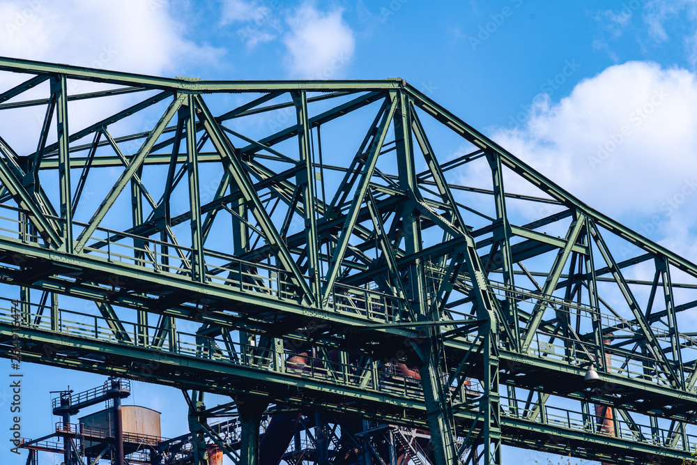 Duisburg Landschaftspark Nord old crane called green crocodile Duisburg Landschaftspark Nord old crane called green crocodile
