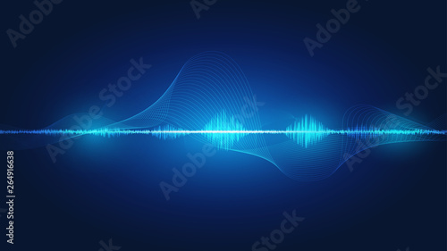 line soundwave abstract background
