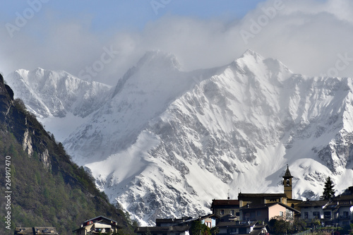 Ponchiera with the Valmalenco mountain range on the back