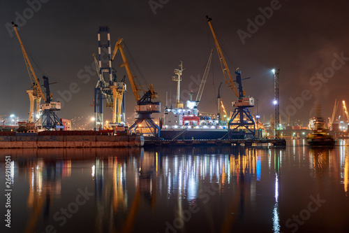 cranes in the port