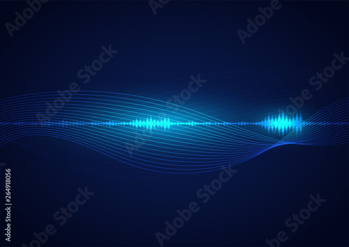 line soundwave abstract background