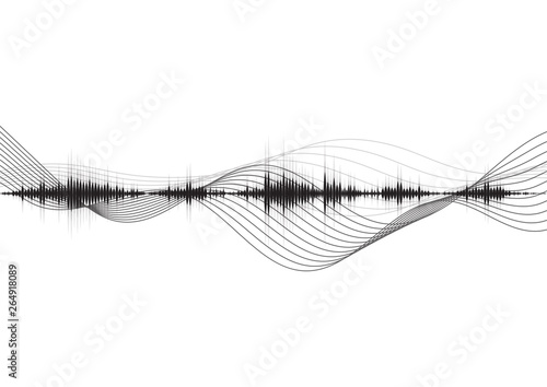 line soundwave abstract background