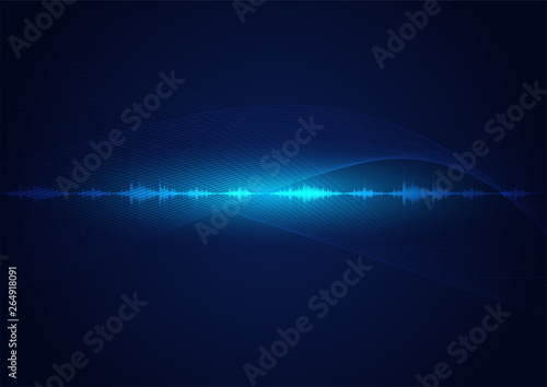 line soundwave abstract background
