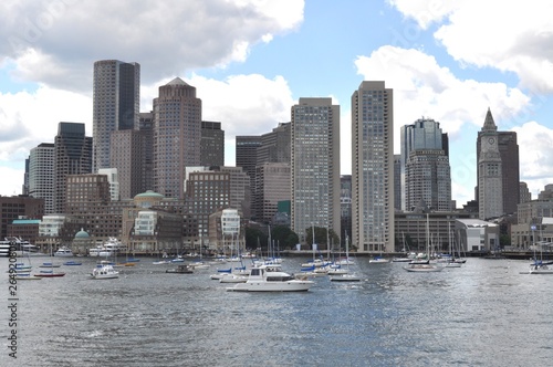 Vue de Boston avec gratte-ciel, Boston, USA