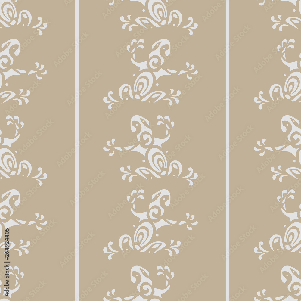 Abstract frogs in Maori style Vector seamless pattern Abstract frogs in Maori style Vector seamless pattern