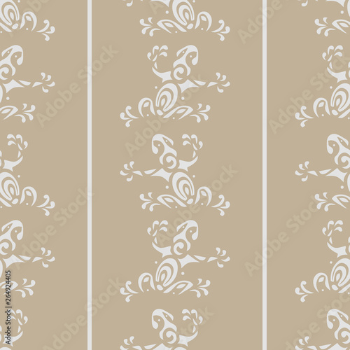 Abstract frogs in Maori style Vector seamless pattern