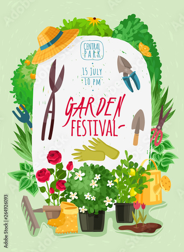 Garden cartoon poster