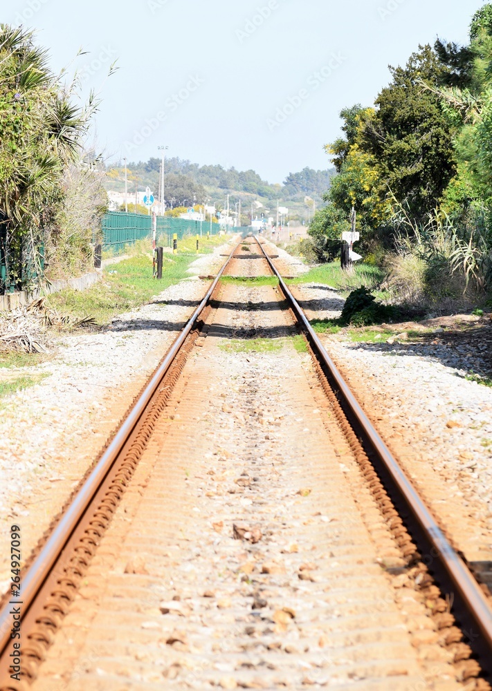 Obraz premium Railway system - view ot the next desitination