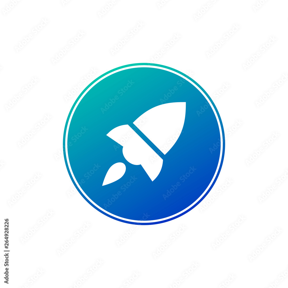 Rocket Launch future startup icon in circle. Vector illustration style is flat iconic symbol, vector illustration isolated on white background. Rocket Launch future startup icon in circle. Vector illustration style is flat iconic symbol, vector illustration isolated on white background.