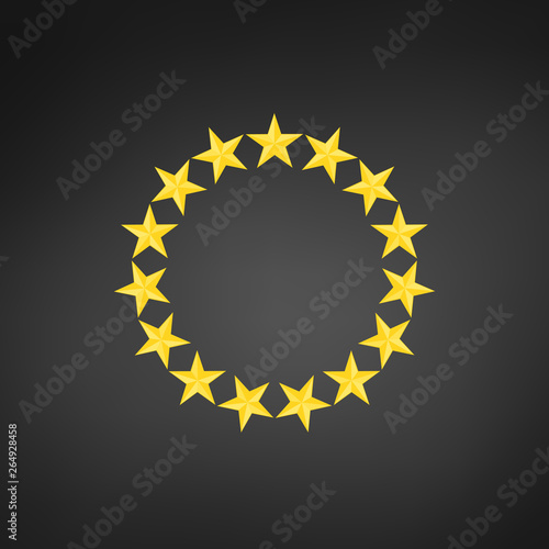 Stars in circle icon. vecto...
