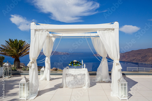 Wedding decoration, Santorini, Greece