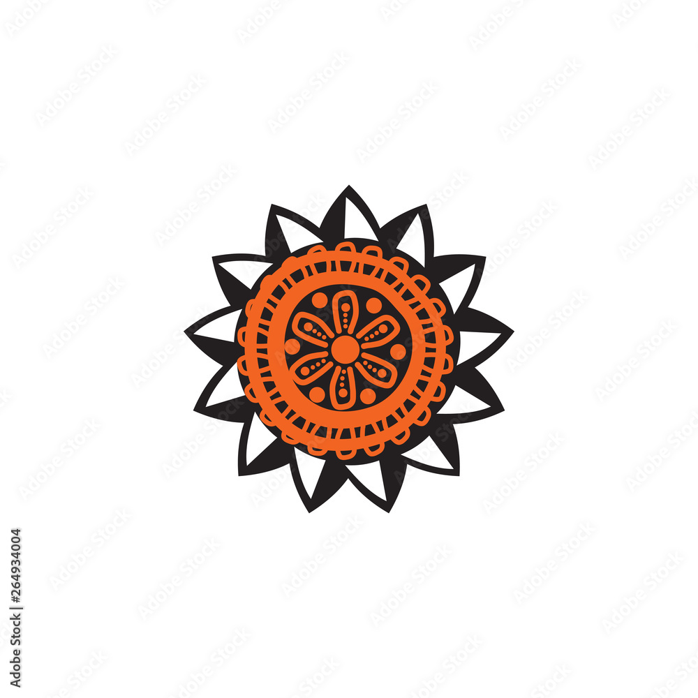 Aboriginal art logo design vector template Aboriginal art logo design vector template