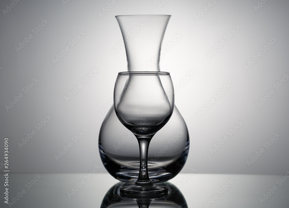 Pitcher and wine glass Pitcher and wine glass