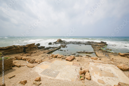 Ancient Roman City of Caesarea in Israel photo