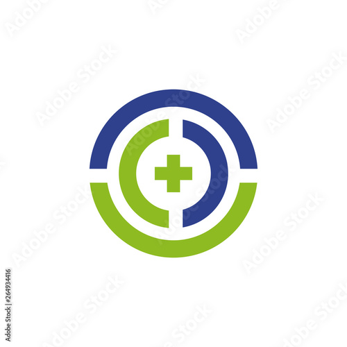 Medical and health care logo design vector template