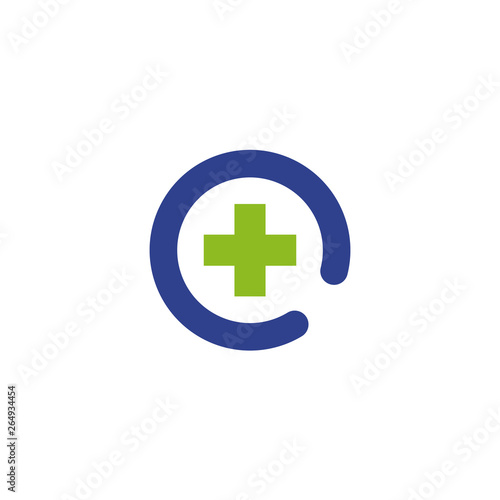 Medical and health care logo design vector template