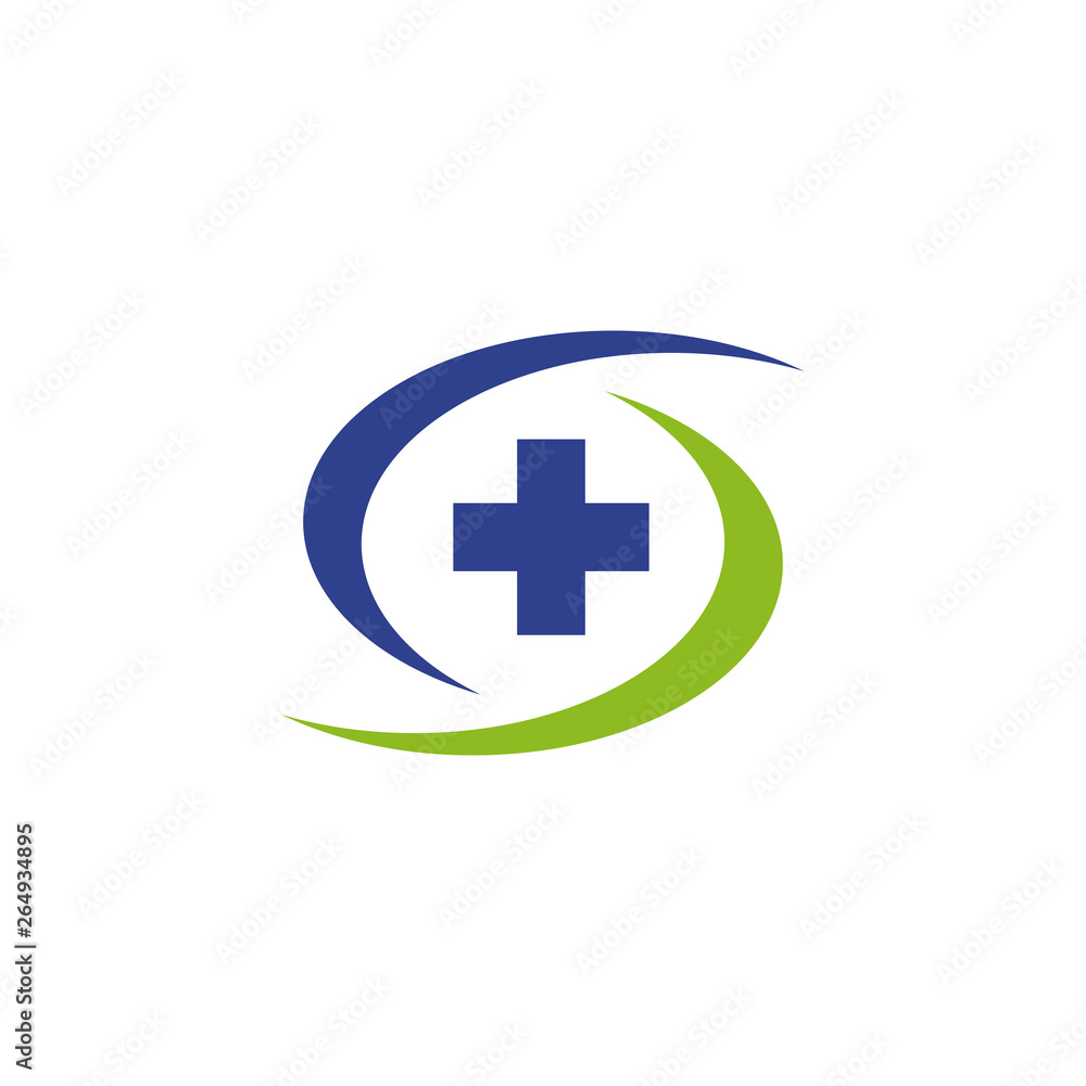 Obraz premium Medical and health care logo design vector template