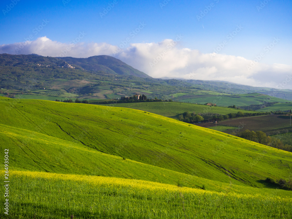 Tuscan landscape in spring.