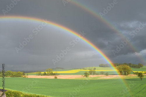 doppelter Regenbogen über der Eifel photo