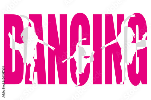 Título rosa de danza sobre fondo blanco.