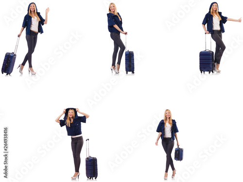 Beautiful woman with suitcase in vacation concept  © Elnur