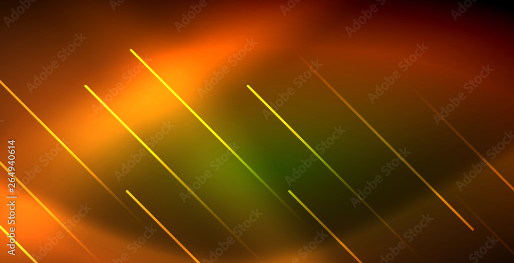 Neon glowing wave, magic energy and light motion background Neon glowing wave, magic energy and light motion background