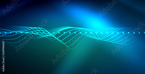 Neon wave background