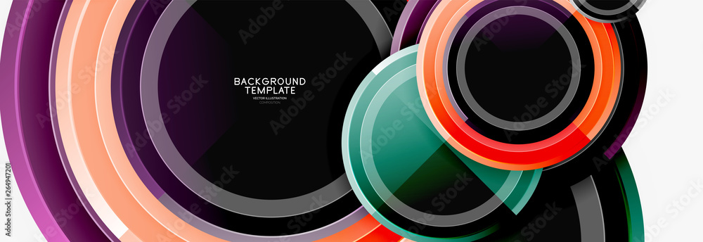 Colorful glossy circles background Colorful glossy circles background