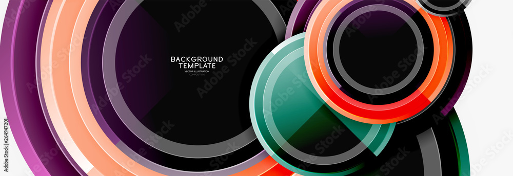 Colorful glossy circles background