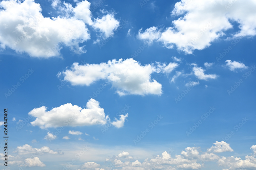 White clouds and beautiful sky In the summer holidays White clouds and beautiful sky In the summer holidays
