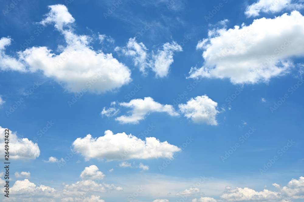 White clouds and beautiful sky In the summer holidays White clouds and beautiful sky In the summer holidays