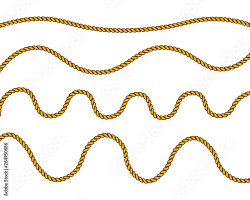 Realistic fiber ropes.