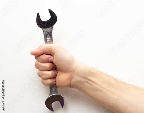 wrench in the hand