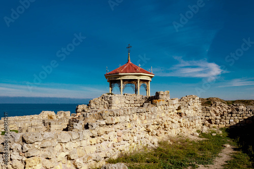 Sebastopol, Crimea, Russia - November 04,2018: Chapel on site of the baptism of St. Prince Vladimir in Tauric Chersonesos photo