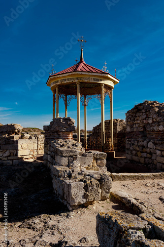 Sebastopol, Crimea, Russia - November 04,2018: Chapel on site of the baptism of St. Prince Vladimir in Tauric Chersonesos photo