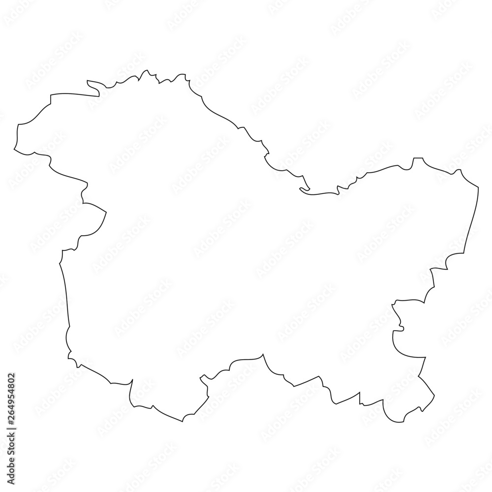 Jammu and Kashmir. Map of India. Region India.