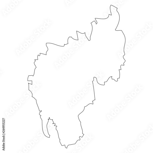 Tripura. Map of India. Region India.