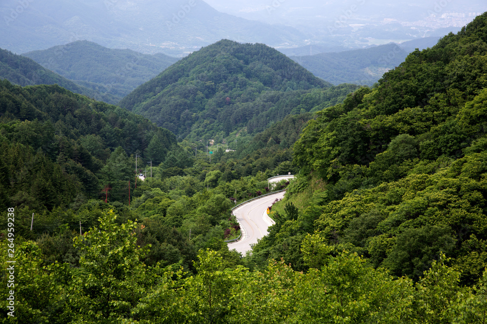 Mountain path in Hamyang-gun, Korea. Mountain path in Hamyang-gun, Korea.