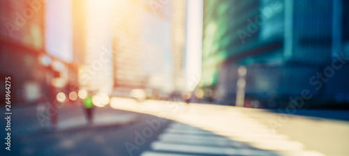 Fotografía Modern city sunrise bokeh background
