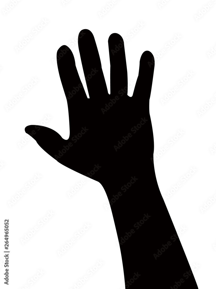 a hand silhouette vector a hand silhouette vector